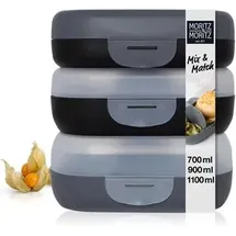 Moritz & Moritz 3x Brotdose mit Fächer - Mix & Match Lunchbox– Vesperdose Erwachsene