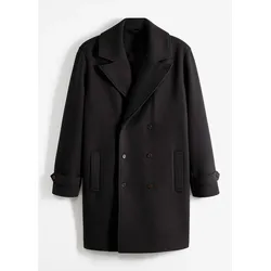 bonprix Blazer-Mantel mit Woll-Anteil, schwarz, 48