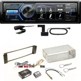 JVC KD-X561DBT DAB+ Bluetooth Autoradio USB FLAC Einbauset für Audi A3 8L A6 4B