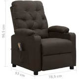 vidaXL Massagesessel Stoff 78,5 x 96,5 x 93 cm dunkelbraun