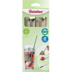 METALTEX   Cocktaillöffel Trinkhalm 4er-Set