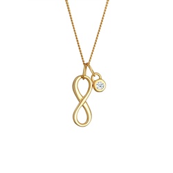 Elli DIAMONDS Infinity Solitär Diamant (0.03 ct.) Gelbgold Ketten   Damen