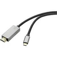 Renkforce USB-C® / HDMI Adapterkabel USB-C® Stecker HDMI-A Stecker