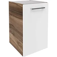 Fackelmann VERONA Unterschrank 35 cm, rechts, Braun Dunkel/Weiß Hochglanz