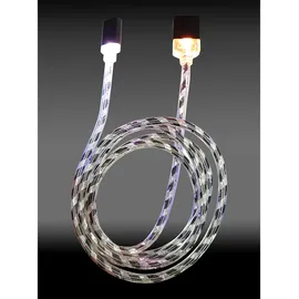 LC-POWER USB-A auf Micro-USB 1 m Schwarz/Silber