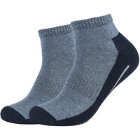 CAMANO Unisex-Sport-Kurzsocken 2 Paar in jeans -