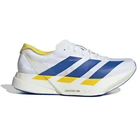 adidas Adizero Adios Pro 4 Herren Cloud White/Blue/Yellow 44