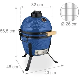 Relaxdays Kamado Grill 32 cm blau