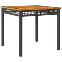vidaXL Gartentisch 80 x 80 x 75 cm Schwarz