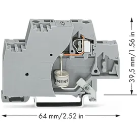WAGO 280-503/281-579 Einzelklemme 10mm Zugfeder Belegung: L Grau 50St.