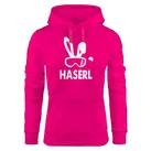 MoonWorks Hoodie Kapuzen Pullover Damen Ski-Haserl Ski-Hase Après Ski Party Ski-Fahrer Snowboard-Fahrer Hoodie Frauen Moonworks® rosa XL