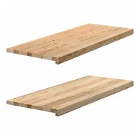 VidaXL Fensterbänke 2 Stk. Unbehandelt 100x40x2 cm Massivholz Eiche