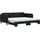 vidaXL Tagesbett Ausziehbar mit Matratzen Schwarz 90x190 cm Stoff