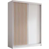 altdecor Kleiderschrank, Weiß, Eiche Artisan, Holzwerkstoff, 160x216x61 cm, Schlafzimmer, Kleiderschränke