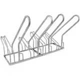 Baumarktplus Fahrradständer für 4 Fahrräder 140x40x83 cm Stahl feuerverzinkt 2x2 höhenversetzt mit Anlehnbügel