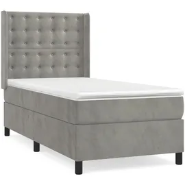 vidaXL Boxspringbett 100 x 200 cm Hellgrau