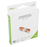 Wago 221-2411/995-012 Durchgangsverbinder mit Hebeln,für alle Leiterarten,max. 4 mm2,transparent 2212411995012  - 12 Stück