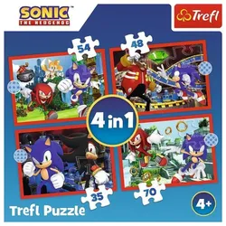 Trefl: Sonic, die Abenteuer des Igels 4 in 1 Puzzle