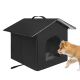 Katzenhaus für den Außenbereich | Katzenhaus im Winter isoliert | Höhle mit Wärmedämmung | für Garten, Hof, Terrasse, Balkon