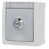 HHG Steckdose 1-fach IP54 Grau