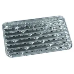 Papstar Grillschalen, eckig 14530 , 1 Packung = 5 Stück; Farbe: silber