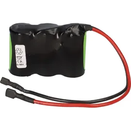 Akkuman Notleuchtenakku NiMH 3,6V 4000mAh F1x3 Baby C mit Kabel und Faston-Buchsen -4,8mm / +6,3mm