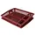 URBAN LIVING Sonoma Geschirrkorb mit Tablett 46 x 37 x 9,5 cm Farbe Ruby Wine