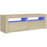 vidaXL TV-Schrank mit LED-Leuchten Sonoma-Eiche 120x35x40 cm Modell 1