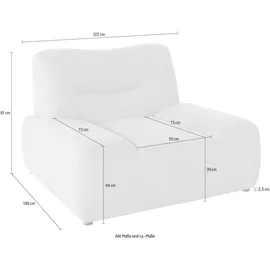 DOMO collection Cesena Sessel 122 x 109 x 81 cm blau