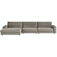 Ecksofa Samt  Scarlatti , grau , Maße (cm): B: 416 H: 83 T: 205.0