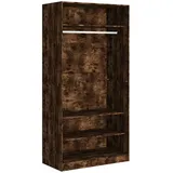 vidaXL Kleiderschrank Räuchereiche 100x50x200 cm Holzwerkstoff