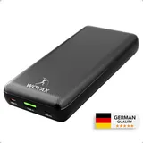 Woyax 25000mAh PowerBank 130W mit 3 Ports externer Akku, kompatibel mit iPhone 15 Pro/Pro Max/15/14, Galaxy S24 Ultra, MacBook Pro und mehr - Schwarz