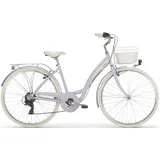 MBM Cityrad MBM "NEW Primavera" Fahrräder Gr. 46cm, 28 Zoll (71,12cm), lila (lila, helllila) für Damen, Kettenschaltung