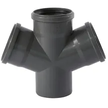 KLASEBO® Rohrverbinder Doppelabzweig DN/OD 110 110/110/110 67 Grad
