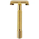 Golddachs Doppelklingen-Rasierer goldfarben