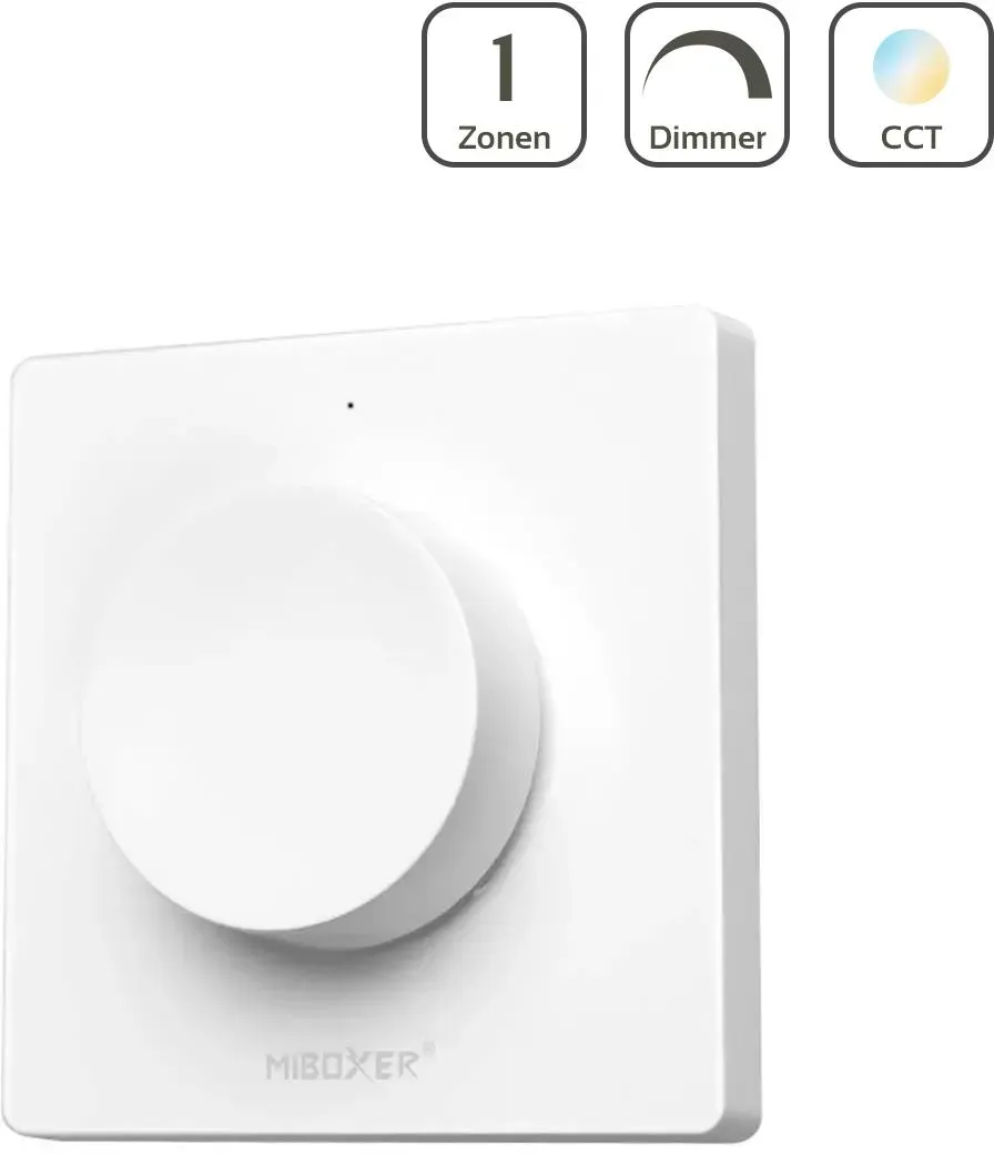 MiBoxer Wandschalter / Dimmer Dimmen Schalten batteriebetrieben K1