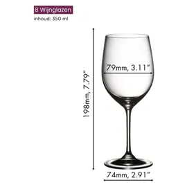 Riedel Vinum Weißweinglas 0,35 l 8 St.