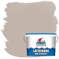 Halvar Latexfarbe hohe Deckkraft Weiß & 100 Farbtöne - abwischbare Wandfarbe für Küche, Bad & Wohnraum Geruchsarm, Abwischbar & Weichmacherfrei (2,5 L, Cappuccino)