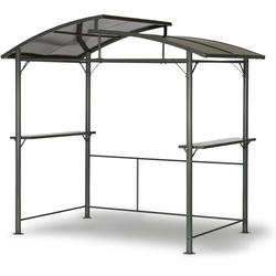 Leco Profi-Grillpavillon mit Polycarbonat-Dach,anthrazit,245 x 150 x 234 (L xB x H)