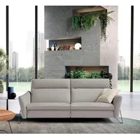 Egoitaliano 2-Sitzer Gaia, modern, elegant und super komfortabel mit hoher Rückenlehne, erstklassiger Sitzkomfort, Inkl. 2 Relaxfunktionen, mit Designfuß grau