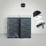 CLP Tanis für 2-3 Mülltonnen bis 240 l 132 x 80 x 116 cm anthrazit