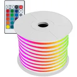 LEDKIA LIGHTING Led-streifenrolle Neon Dimmbar 220v 50m Rgb Halbrund 180° Schnitt 100cm Ip67 Rgb