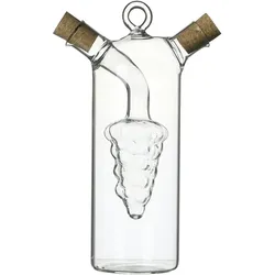 WDMT Glasflasche für Öl und Essig mit Weintrauben-Design