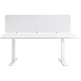 Beliani Schreibtischtrennwand Split 180 x 50 cm Cremeweiß