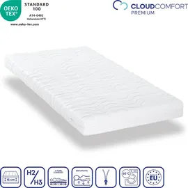 cloudcomfort Premium 7-Zonen Matratze 100x200 cm CloudComfort, Höhe 15 cm, Härtegrad H2/H3