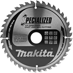 Makita Kreissägeblatt, Eingebettete Schneide 190 x 30 mm • 40 Zähne