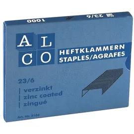 Alco Heftklammern 6/4, verzinkt, 2000 Stück