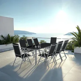 Tectake Aluminium Set 9-tlg. dunkelgrau