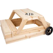 Small Foot Company Sandkasten mit Sitzgruppe und Matschtisch beige
