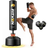 FITVEN Standboxsack Freistehender Boxsack-Set inkl. Boxhandschuhe (Set) schwarz